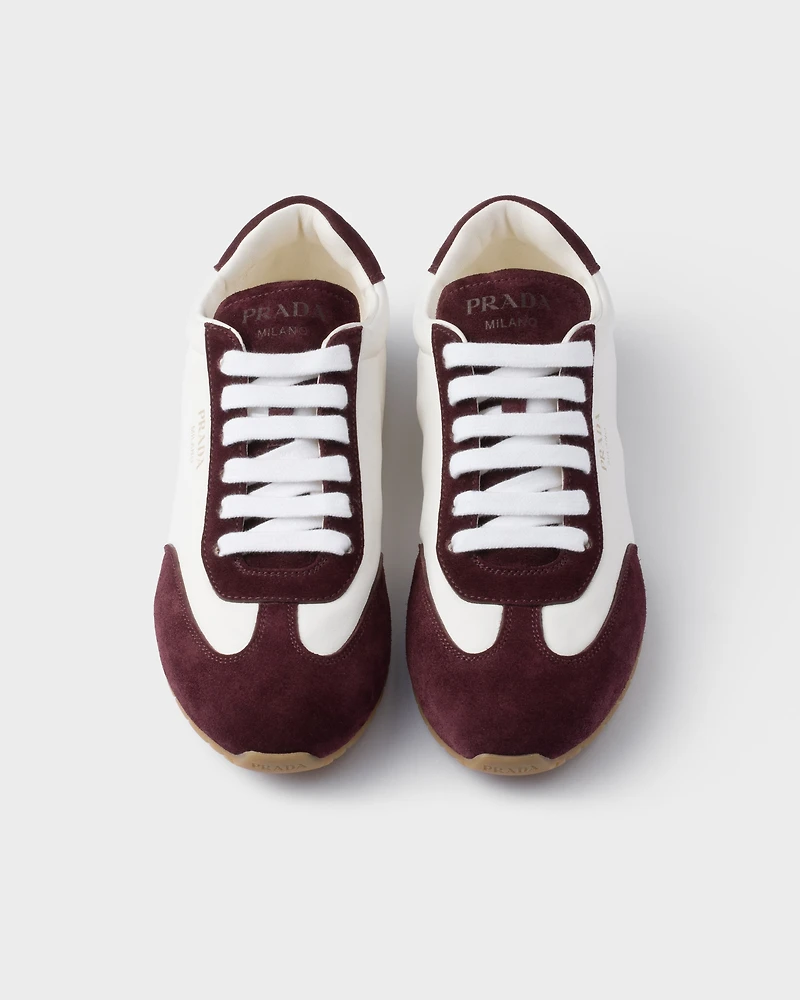 Nappa leather and suede sneakers