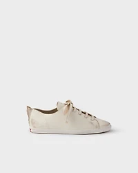 Antiqued leather sneakers