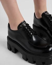 Monolith brushed leather lace-up shoes
