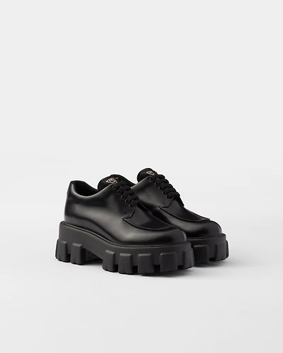 Monolith brushed leather lace-up shoes