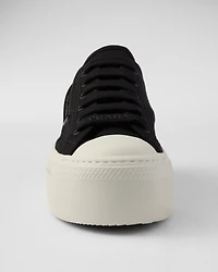 Laced fabric sneakers