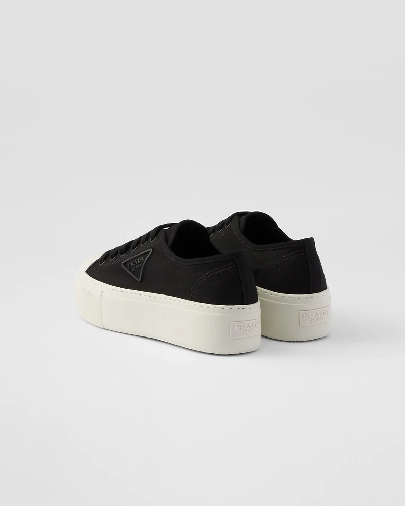 Laced fabric sneakers