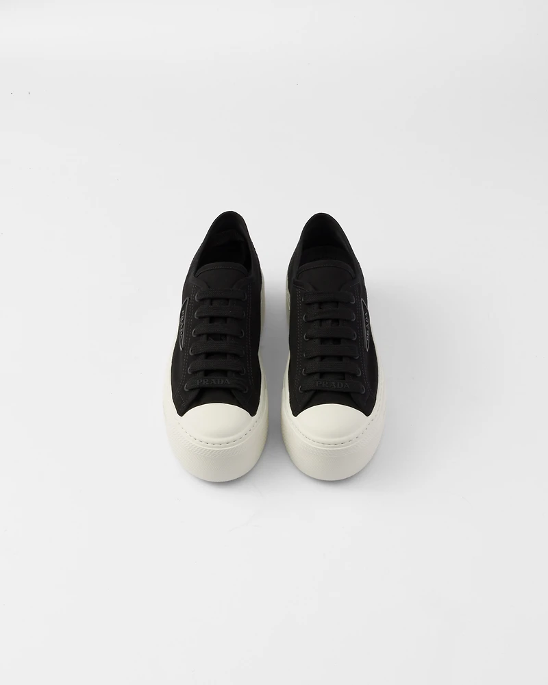 Laced fabric sneakers