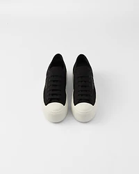 Laced fabric sneakers