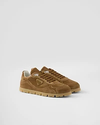 Trail faded suede sneakers