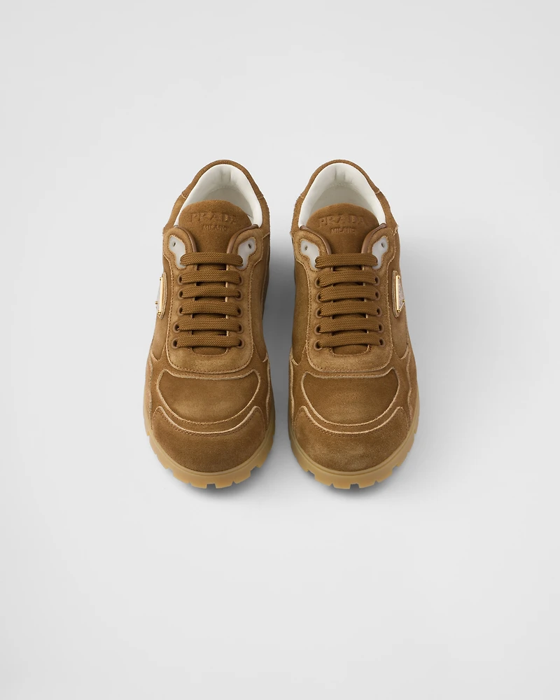 Trail faded suede sneakers