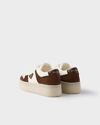 Downtown Bold nappa leather and suede sneakers
