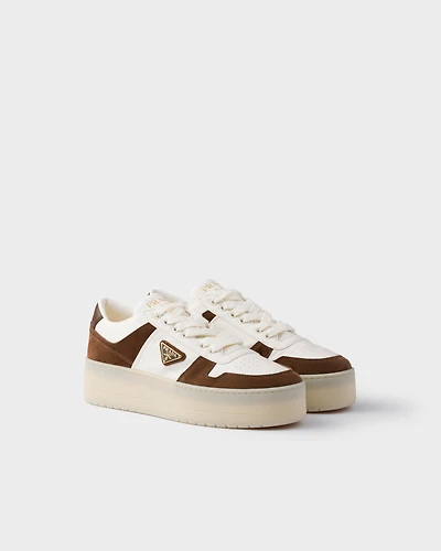Downtown Bold nappa leather and suede sneakers