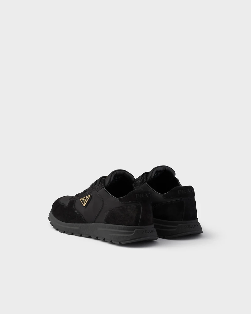 Prax 2.0 Re-Nylon and suede sneakers