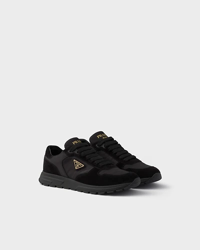 Prax 2.0 Re-Nylon and suede sneakers