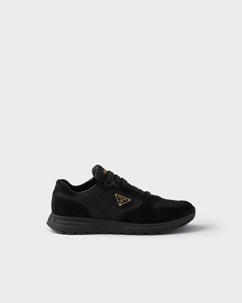 Prax 2.0 Re-Nylon and suede sneakers