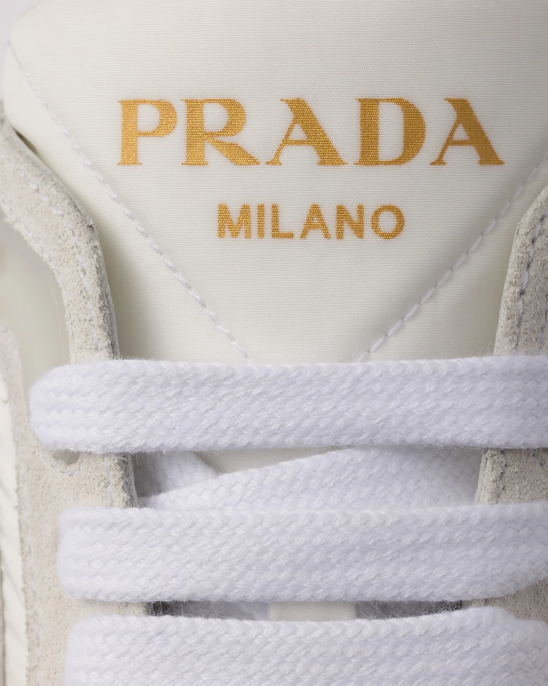 Prax 2.0 Re-Nylon and suede sneakers