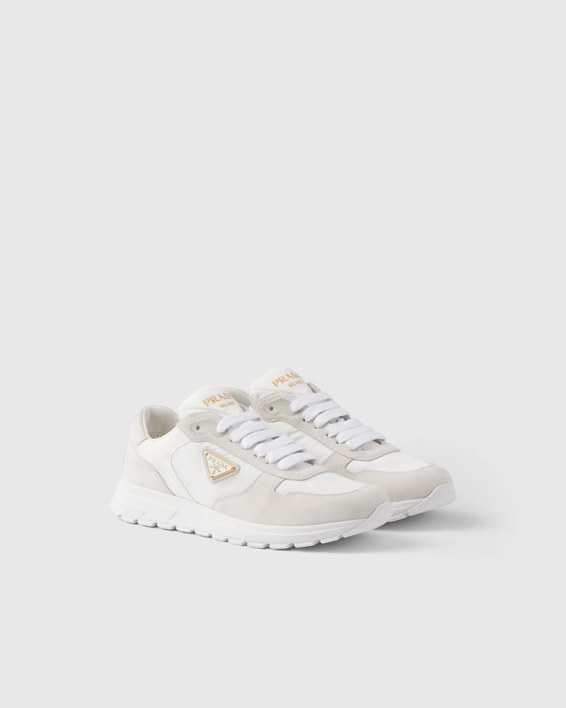 Prax 2.0 Re-Nylon and suede sneakers
