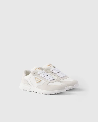 Prax 2.0 Re-Nylon and suede sneakers