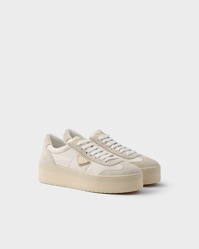 Downtown Bold nylon and suede sneakers