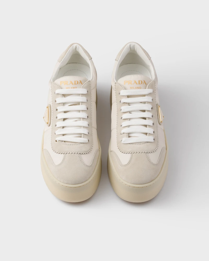 Downtown Bold nylon and suede sneakers