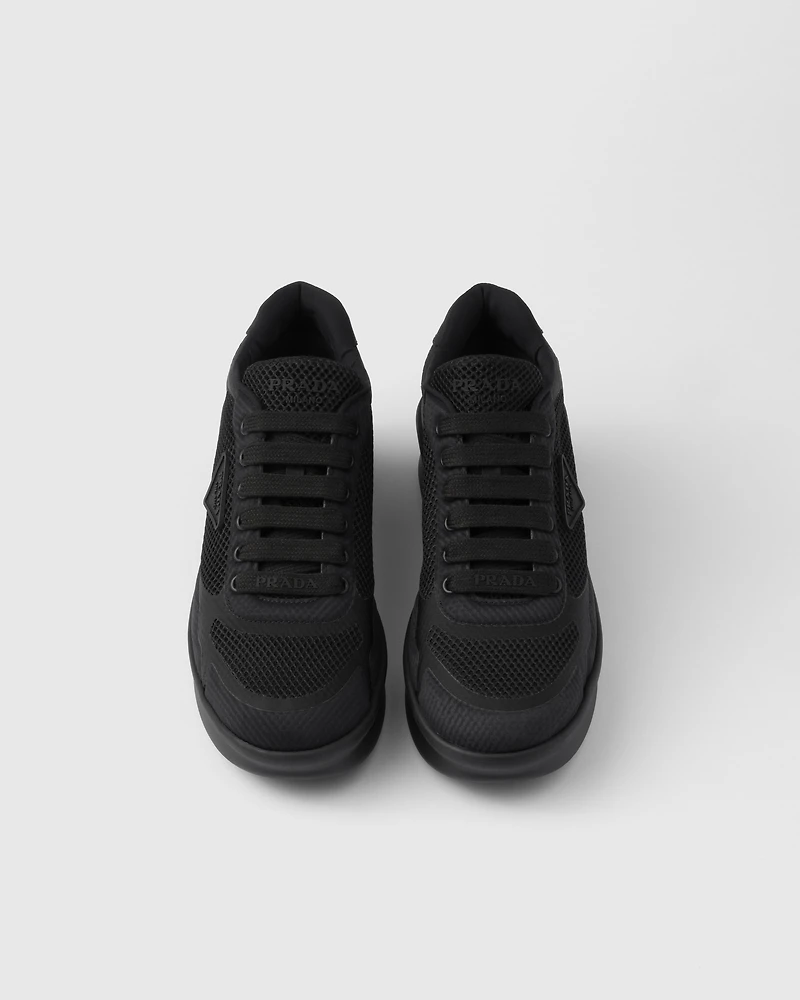 Re-Nylon and mesh fabric sneakers