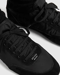 Collapse Re-Nylon and suede sneakers