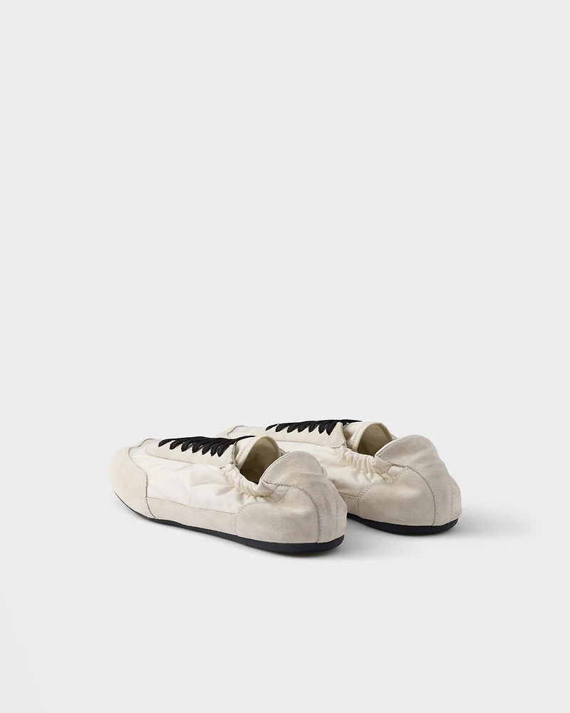 Collapse Re-Nylon and suede sneakers