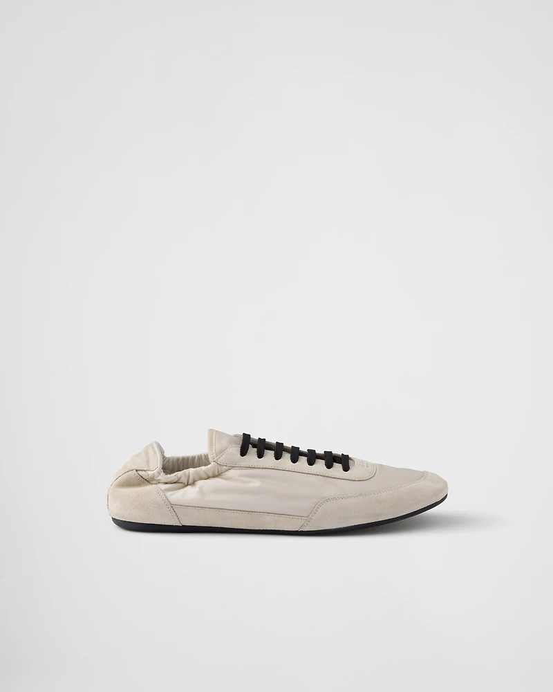 Collapse Re-Nylon and suede sneakers