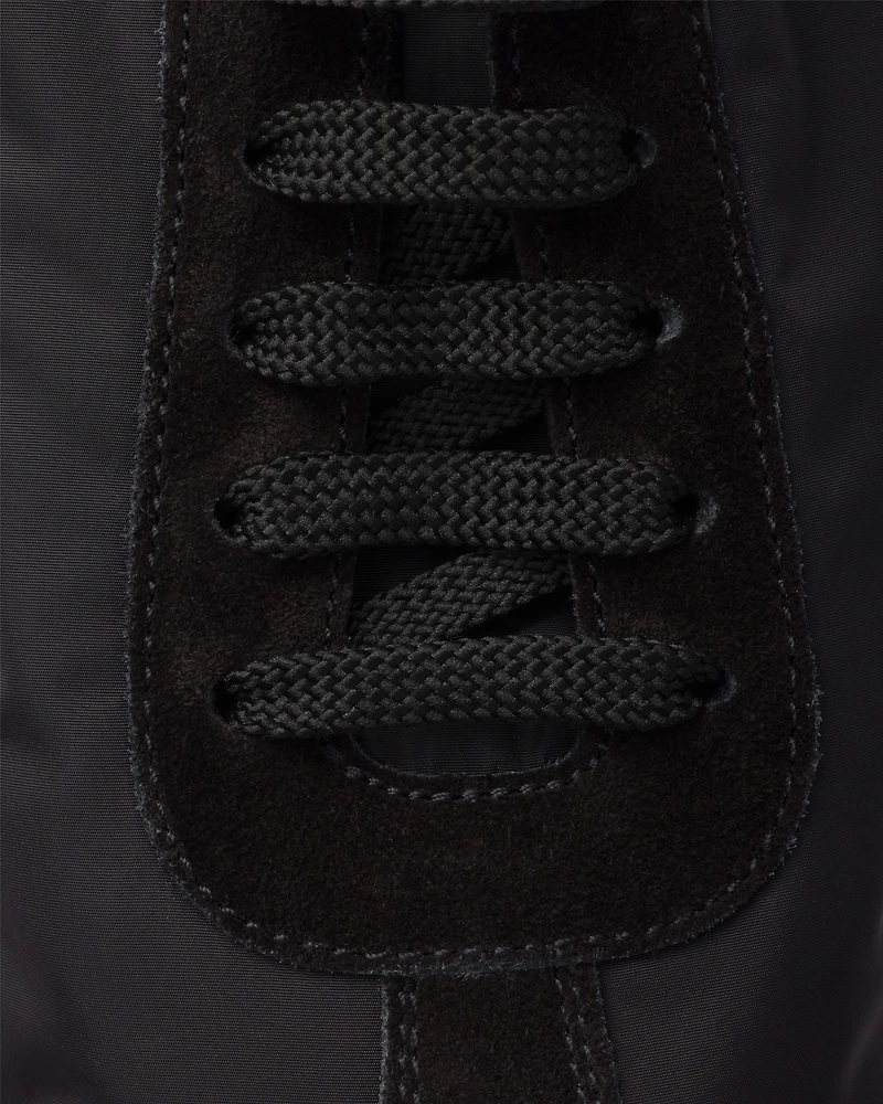 Collapse Re-Nylon and suede sneakers with metal toecap