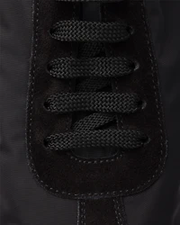 Collapse Re-Nylon and suede sneakers with metal toecap