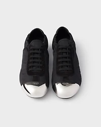 Collapse Re-Nylon and suede sneakers with metal toecap