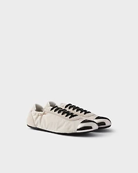 Collapse Re-Nylon and suede sneakers with metal toecap