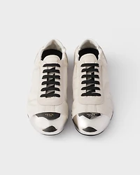 Collapse Re-Nylon and suede sneakers with metal toecap