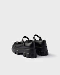 Brushed leather Monolith Mary Janes