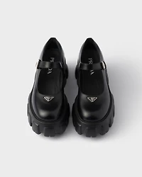 Brushed leather Monolith Mary Janes