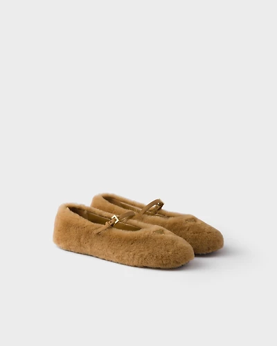 Shearling ballerinas