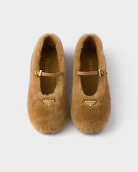 Shearling ballerinas