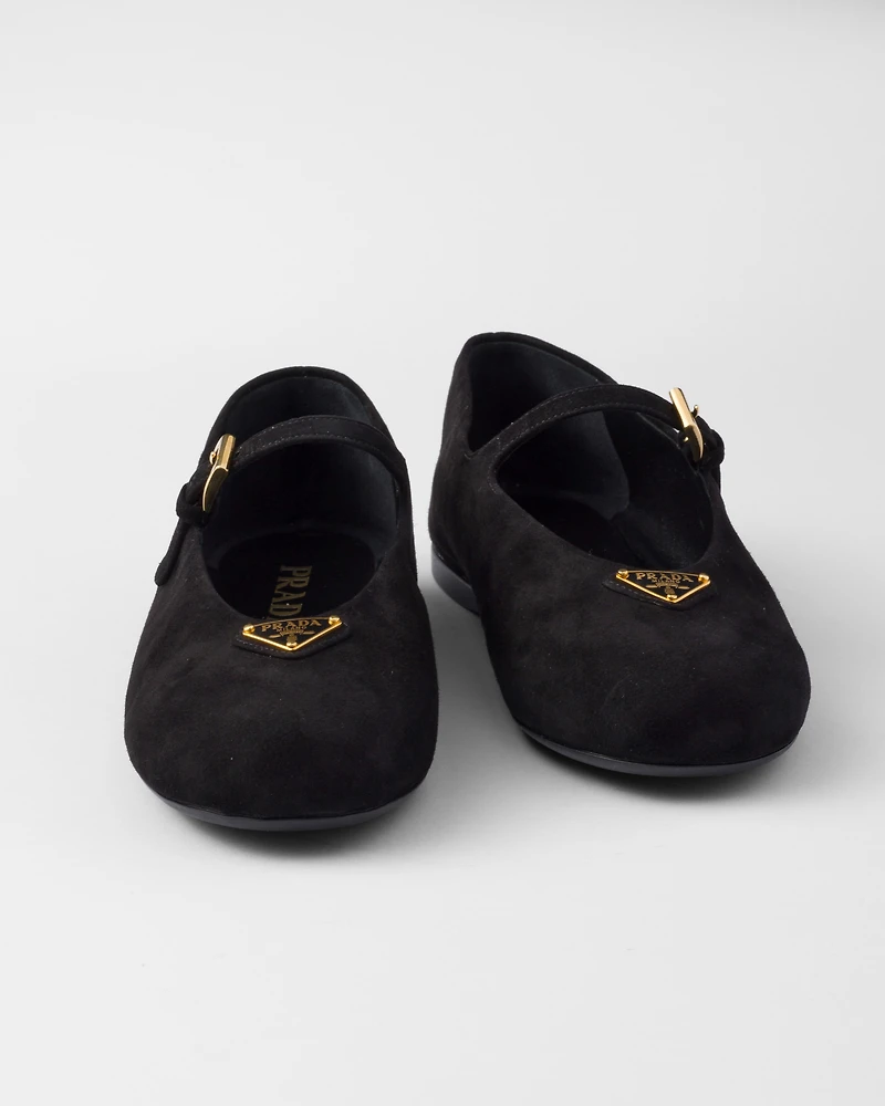 Suede ballerinas