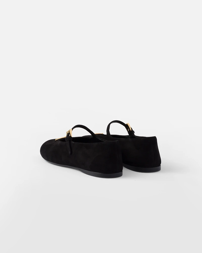 Suede ballerinas