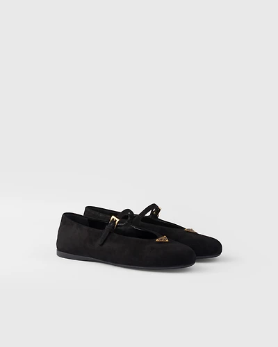 Suede ballerinas