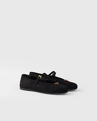 Suede ballerinas
