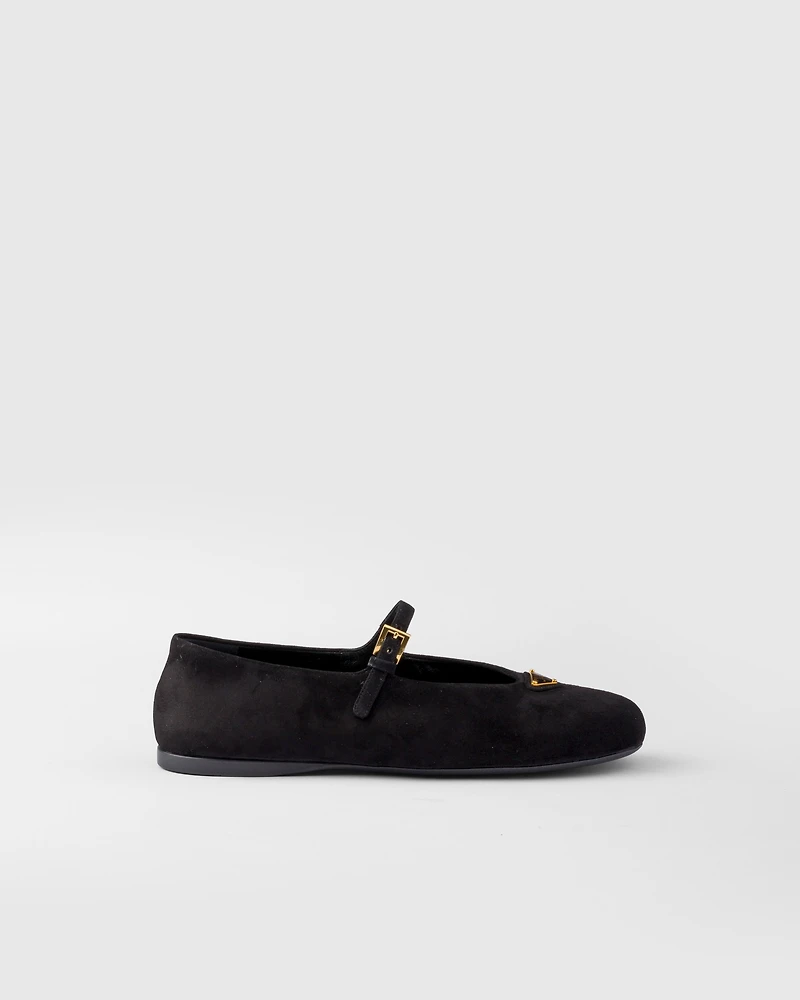 Suede ballerinas
