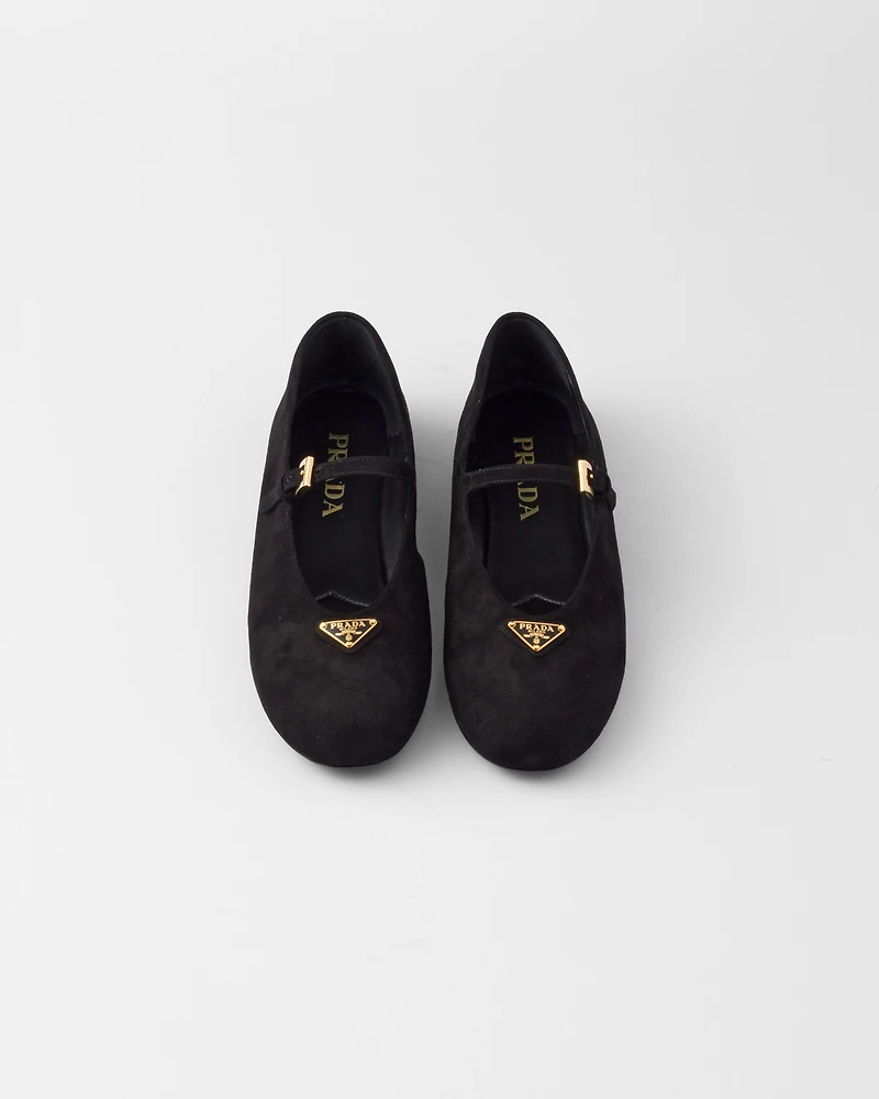 Suede ballerinas