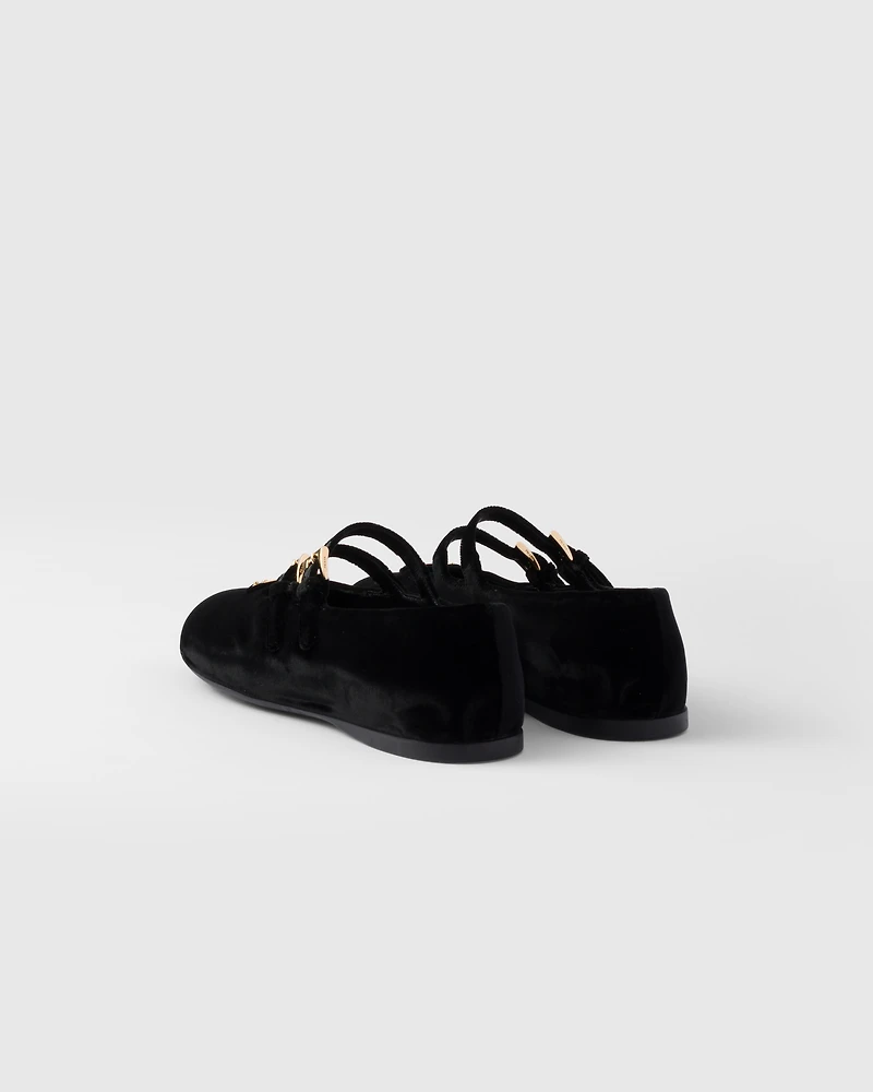 Velvet ballerinas