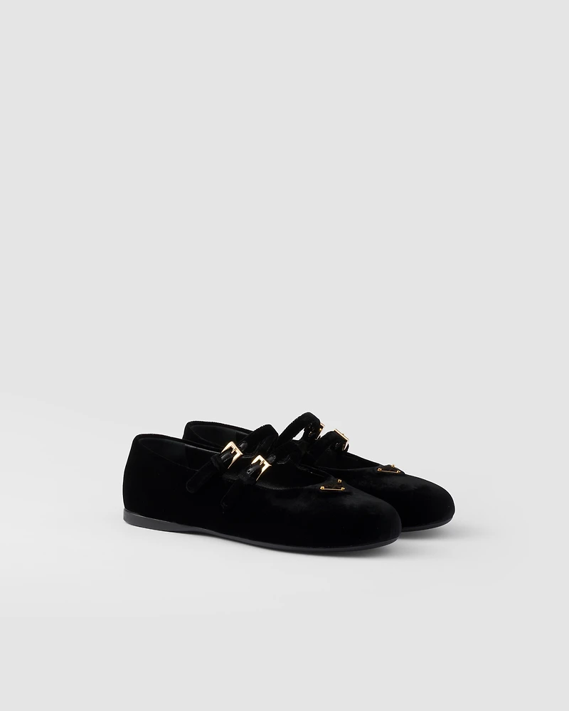 Velvet ballerinas