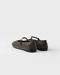 Nappa leather ballerinas with studs