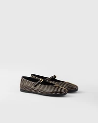 Nappa leather ballerinas with studs
