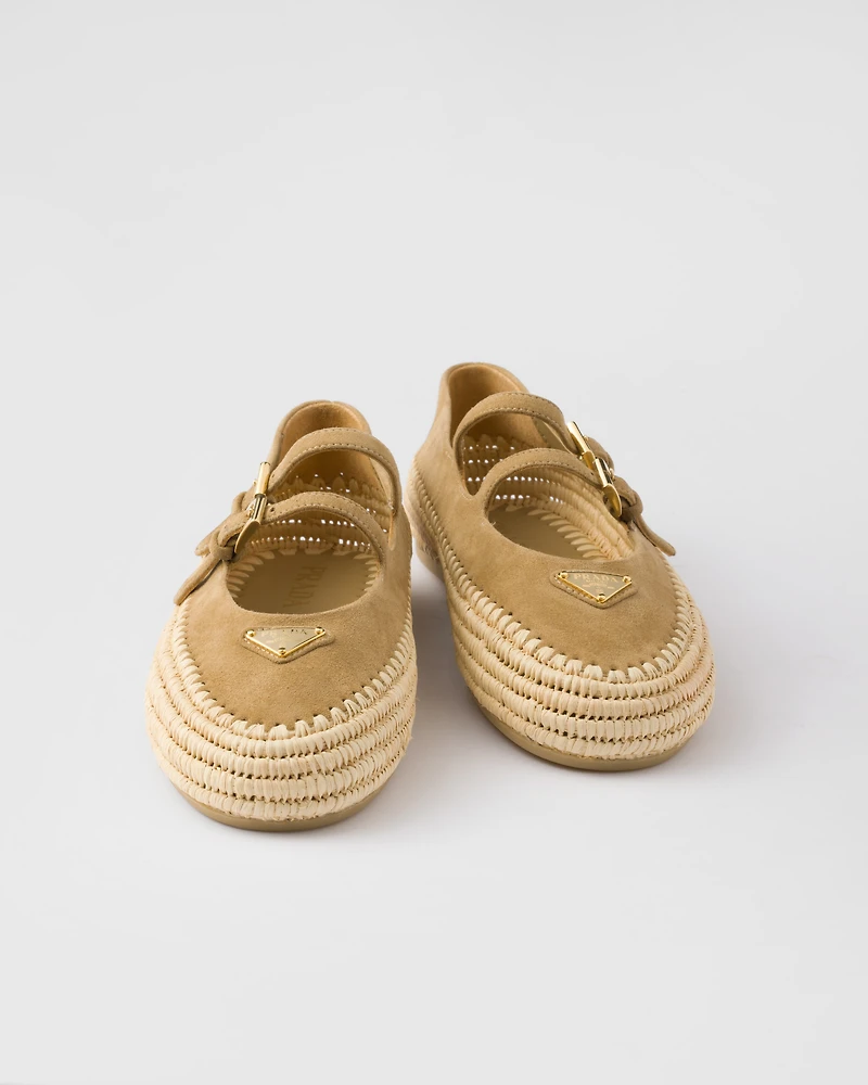 Suede ballerinas