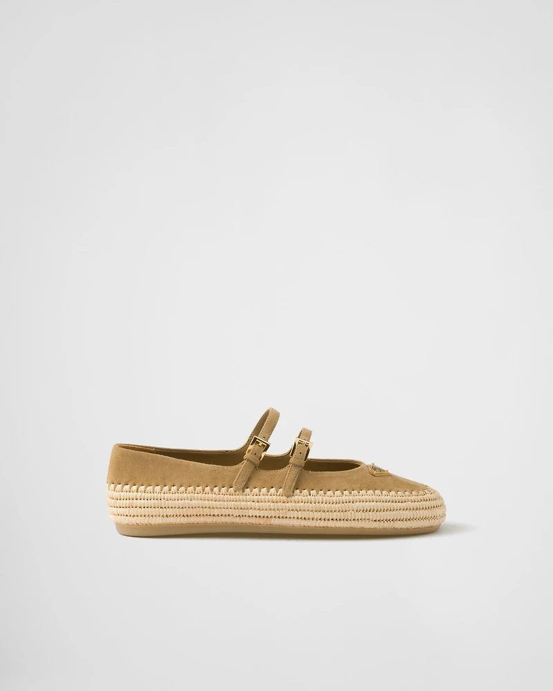 Suede ballerinas