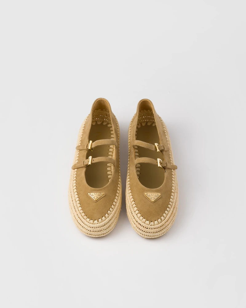 Suede ballerinas