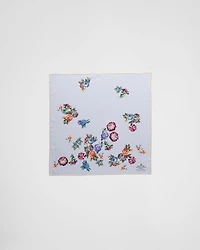 Printed silk twill scarf 90x90