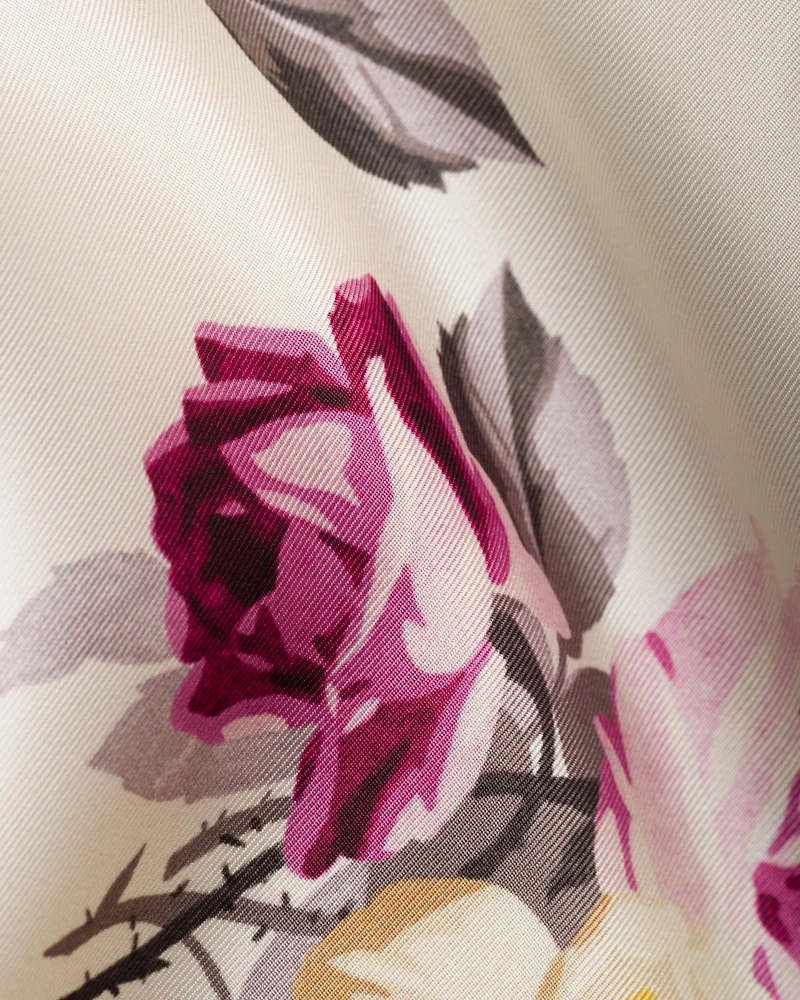 Printed silk twill scarf 90x90