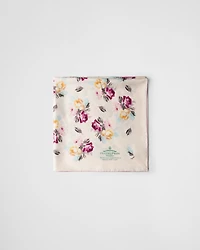 Printed silk twill scarf 90x90