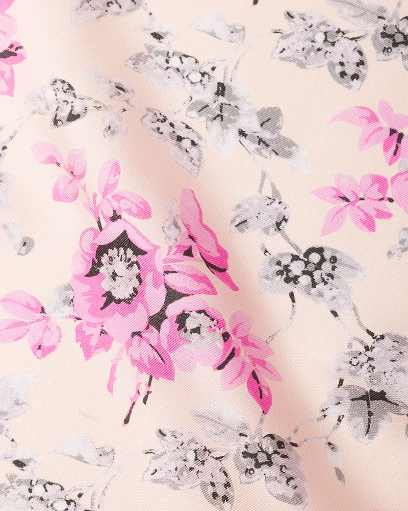 Printed silk twill scarf 90x90